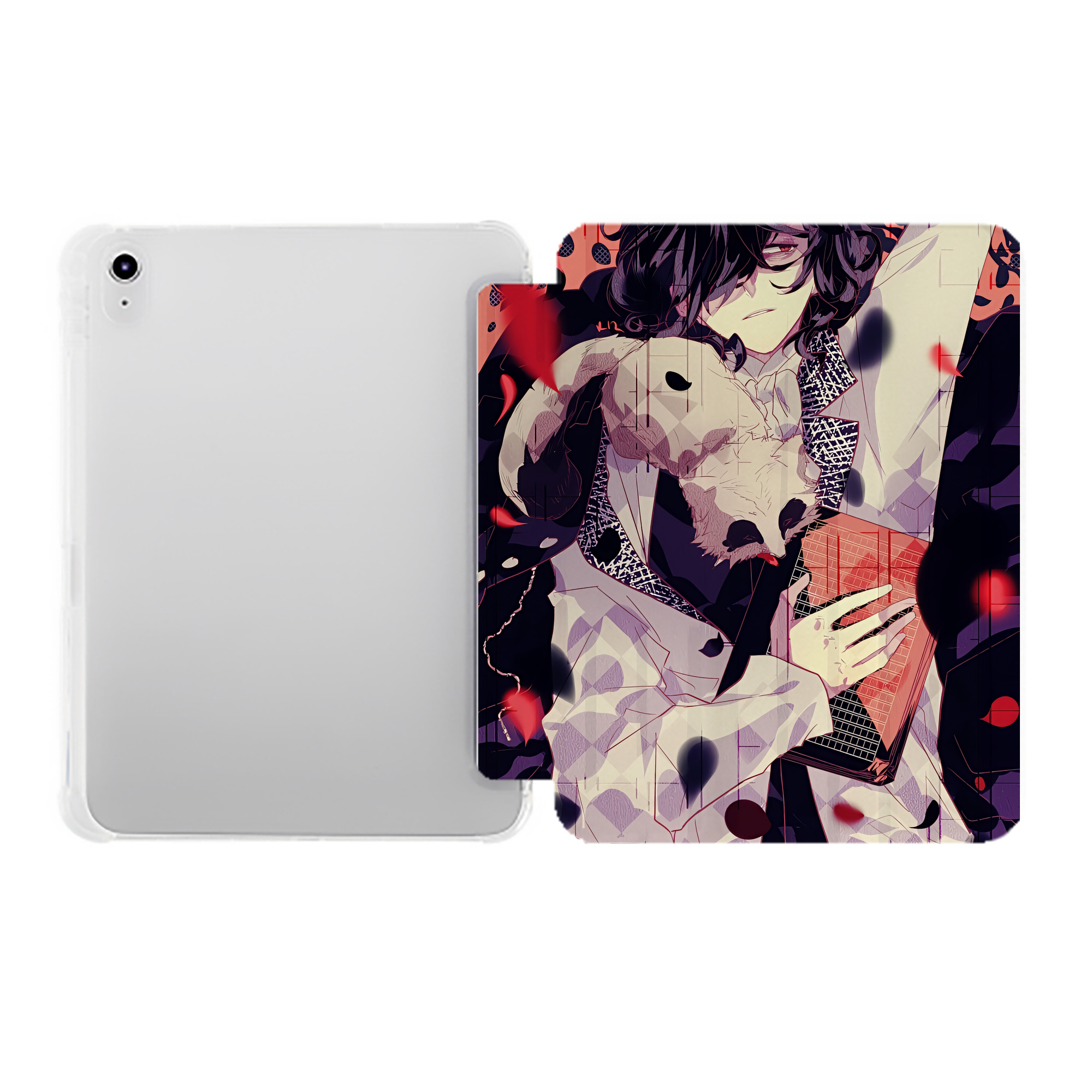 （画像用） 文豪ストレイドッグス Bungo Stray Dogs IPad ケース ペン収納付き 三つ折りスタンド PUレザー×シリコン 対応機種9.5/10.5/10.9インチ